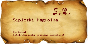 Sipiczki Magdolna névjegykártya